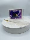 Lavender Metallic Matted Pansy Photo Card