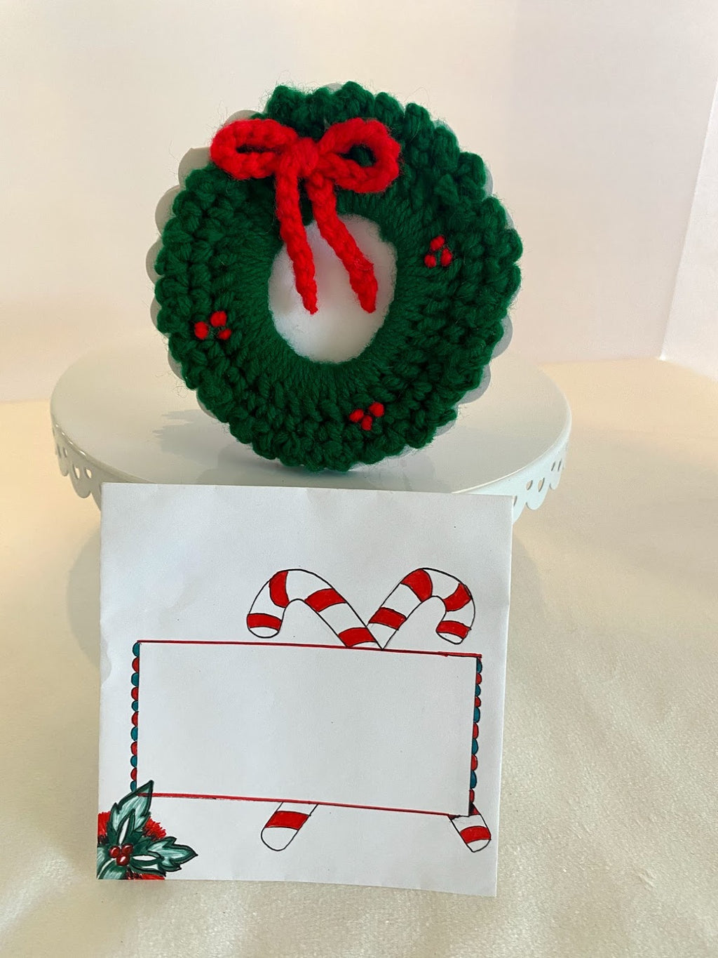 Crocheted Christmas Ornament Card
