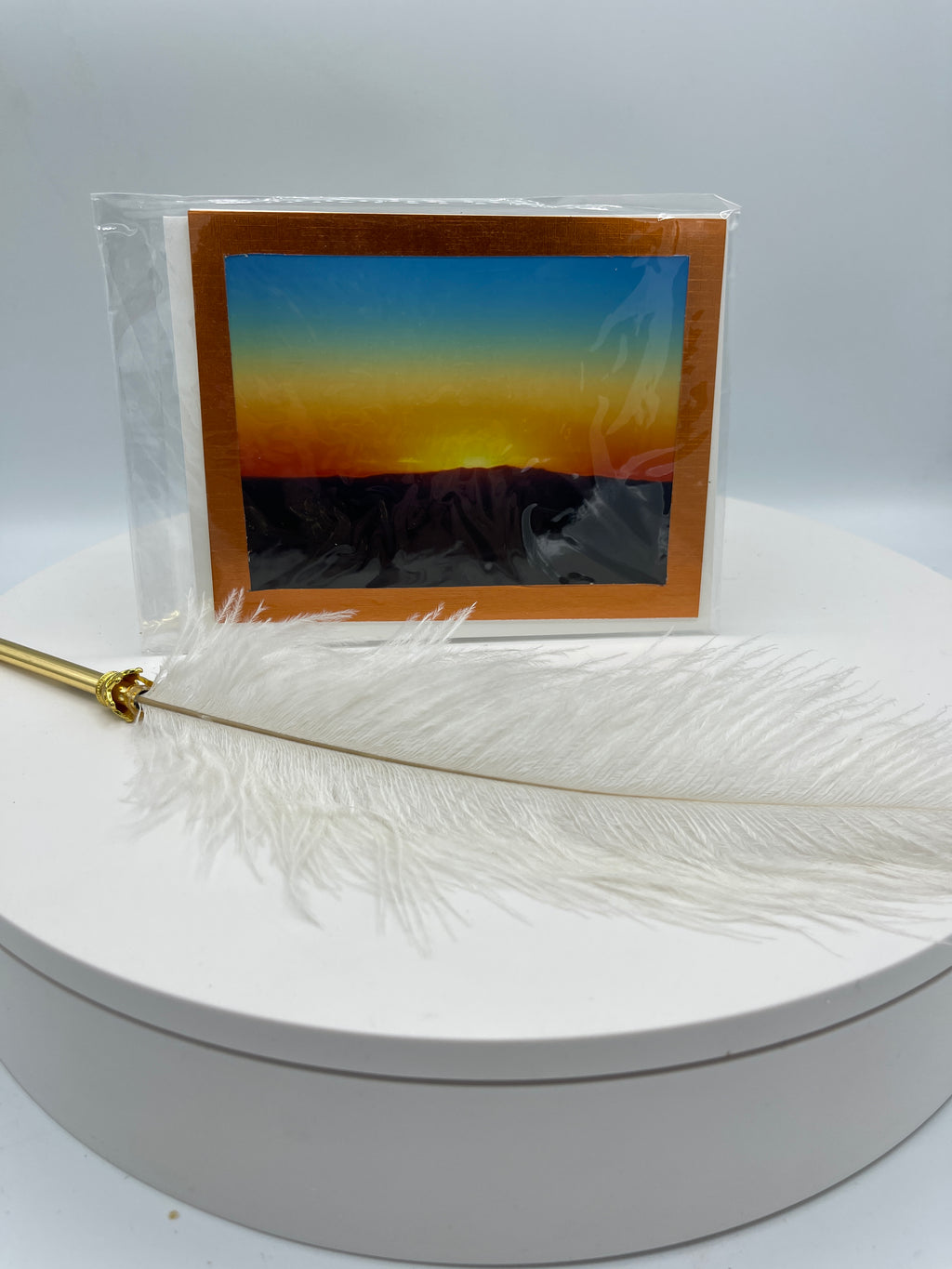 Orange Metallic Matted Sunrise Photo
