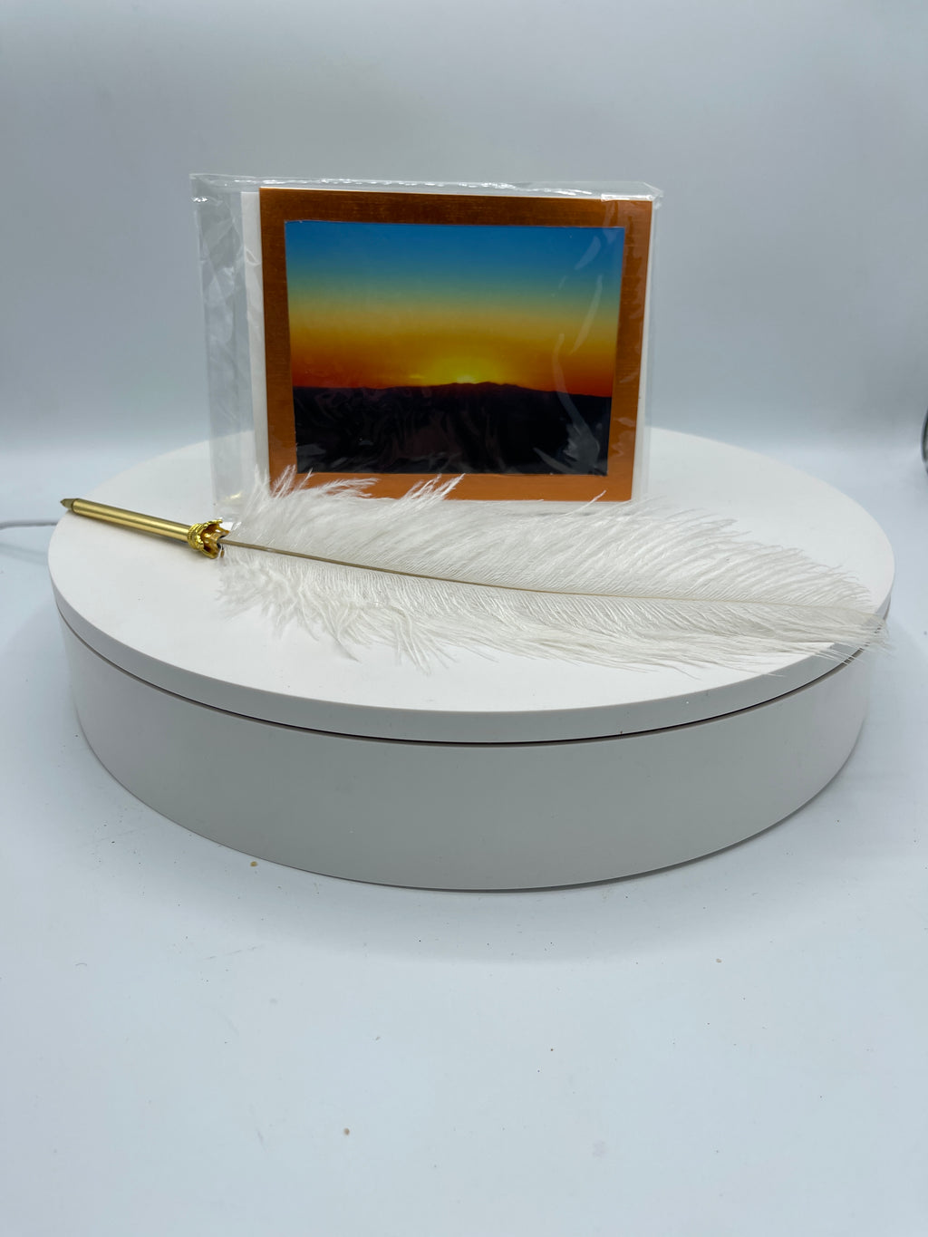 Orange Metallic Matted Sunrise Photo