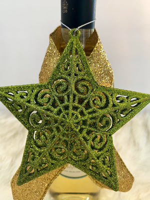 Gold Drink Sash W/Sparkly Star or Gift Embellishment