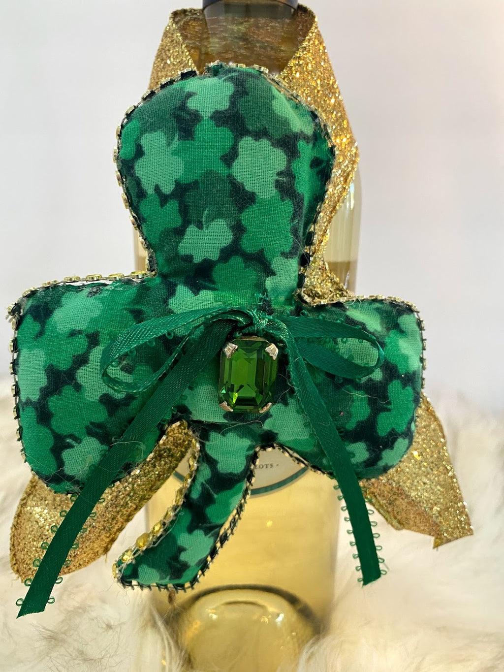 St. Patricks Day Shamrock Drink Sash or Gift Embellishment