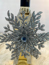 3-D Silver Snowflake Drink Sash & Gift Embellishment