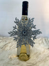 3-D Silver Snowflake Drink Sash & Gift Embellishment