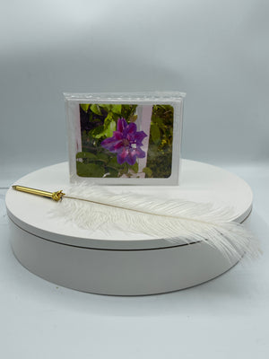 Pink Clematis w/ Sunlight Photo Card
