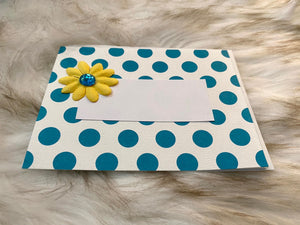 Small Turquoise Gift Bag W/Embellishment