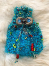 Small Turquoise Gift Bag W/Embellishment