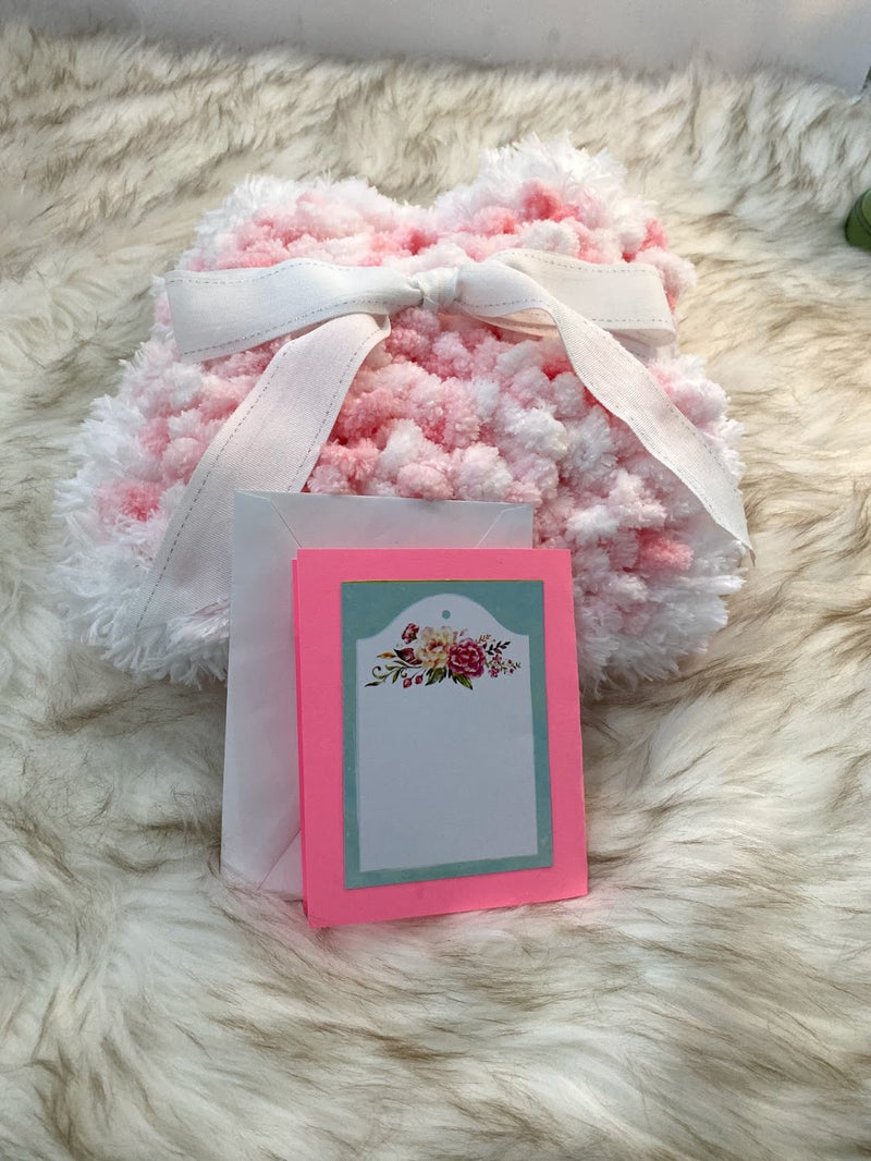 Specialty Yarn Pink Cloud Gift Bag W/Button