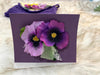 Purple & Yellow Gift Bag W/Pansy Embellishment