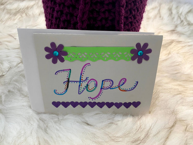 Purple Container Gift Bag W/Detachable Yellow Flower Embellishment