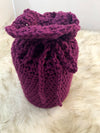 Purple Container Gift Bag W/Detachable Yellow Flower Embellishment