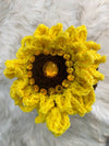 Brown Gift Container W/Large Sunflower Embellishment W/Gold Rhinestones