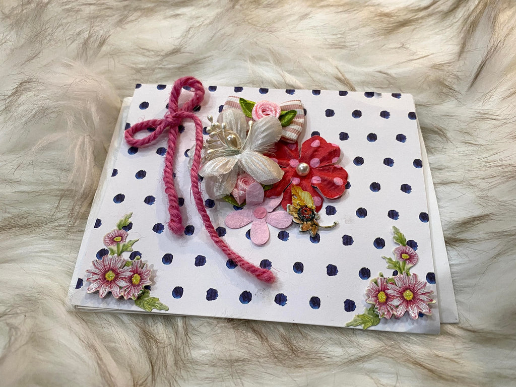 Small Pink Gift Bag W/Beaded Embellishment