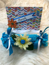 Turquoise Tube Gift Package W/Yellow Sunflower