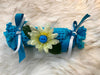 Turquoise Tube Gift Package W/Yellow Sunflower