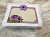 Pink & Lavender Gift  Bag w/Purple Rose Embellishment & Card