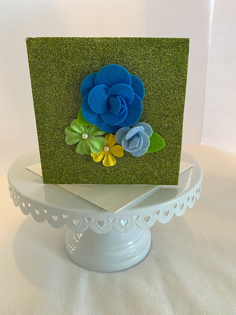 Green Glitter Card w/ Piano CD