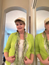 Multi-Colored Green Textured Designer Infinity Scarf