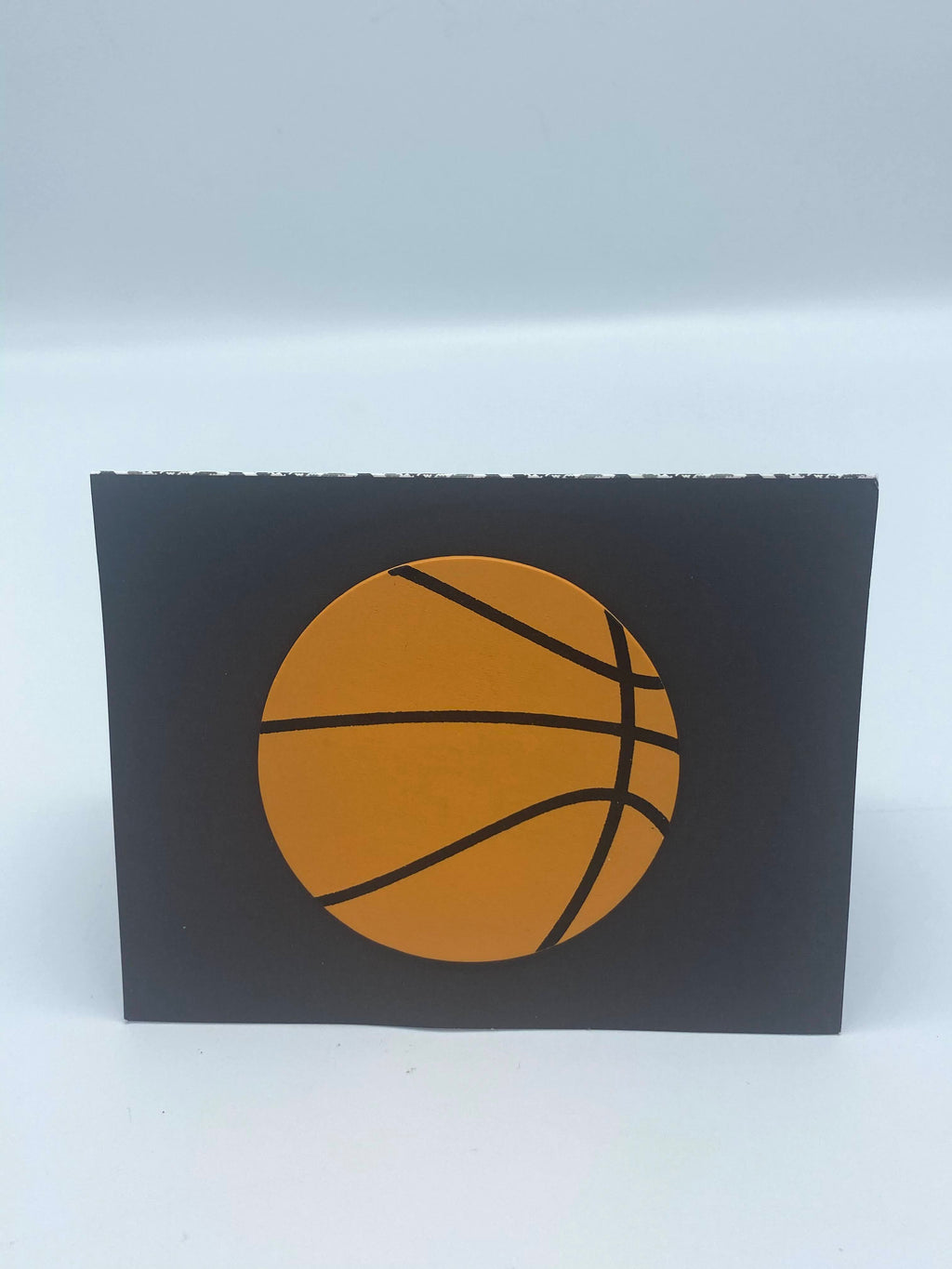 Black Card w/ Wooden Basketball