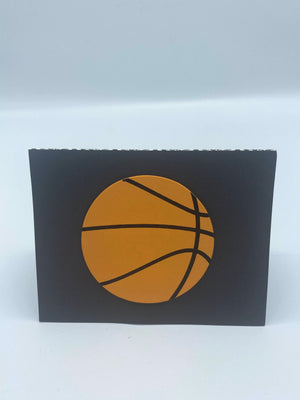 Black Card w/ Wooden Basketball