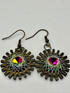 Gold Wire EarringsW/Austrian Metallic Stone