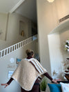 Multi-Colored Beige, White & Brown Poncho