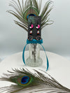 Three Tier Pink, Black & White Boho Earrings