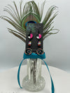 Three Tier Pink, Black & White Boho Earrings