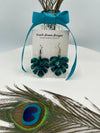 Resin Hypoallergenic Green Leaf Earrings
