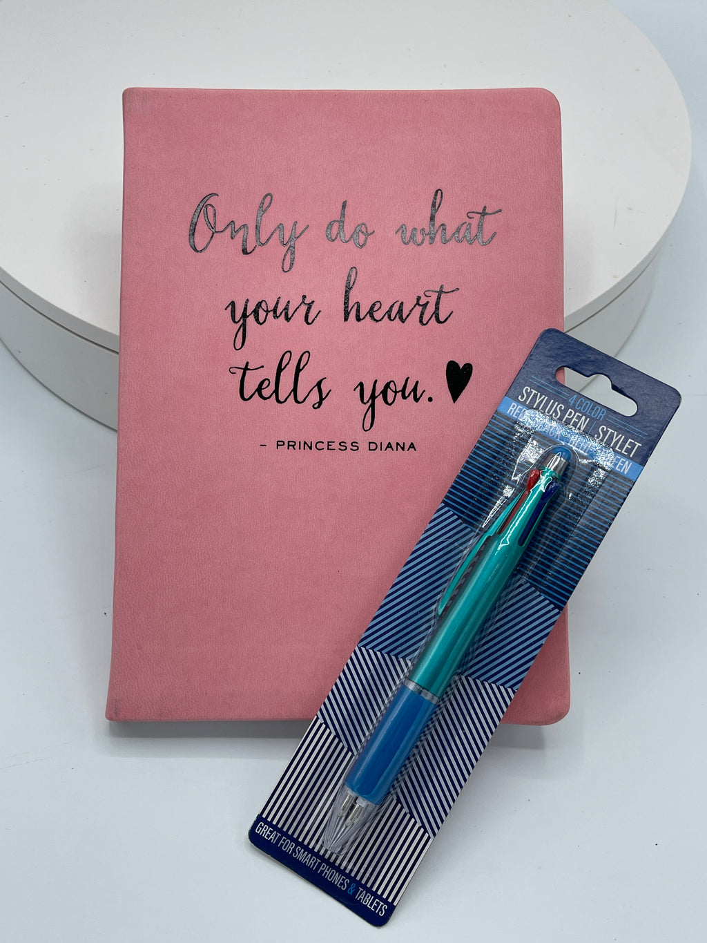 Only Do What...Pink Journal w/FREE Four Color Gel Pen Stylus
