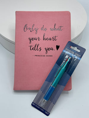 Only Do What...Pink Journal w/FREE Four Color Gel Pen Stylus