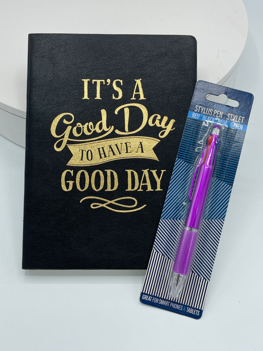 It's a Good Day to Have a Good Day Black Journal w/ FREE Four Color Gel Pen/Stylus
