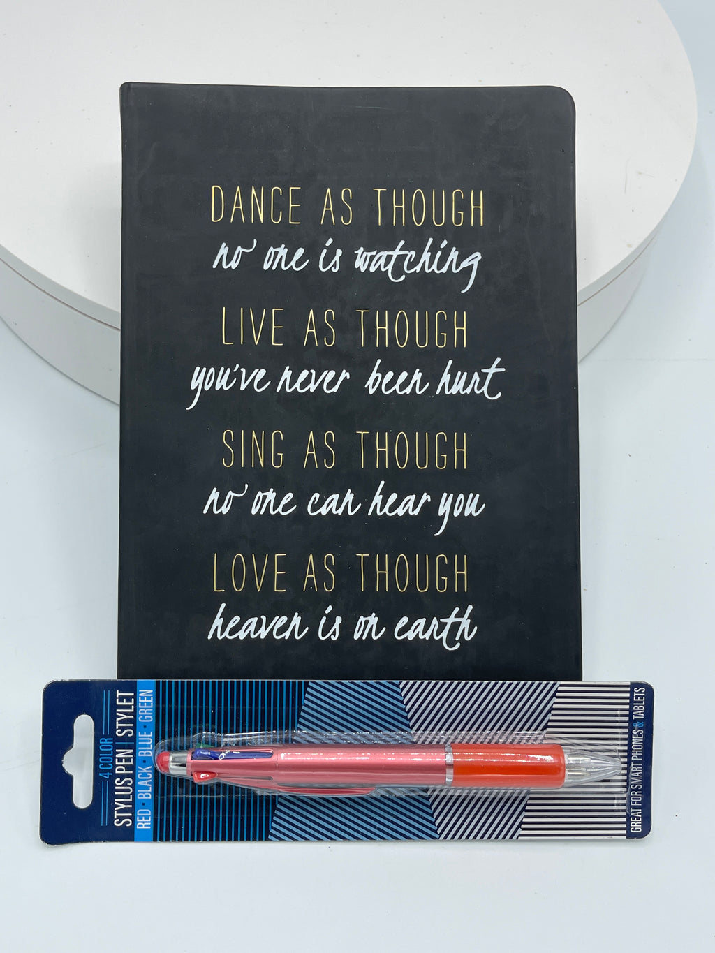 Dance As Though No One is Watching Black Journal w/ FREE Four Color Gel Pen/Stylus