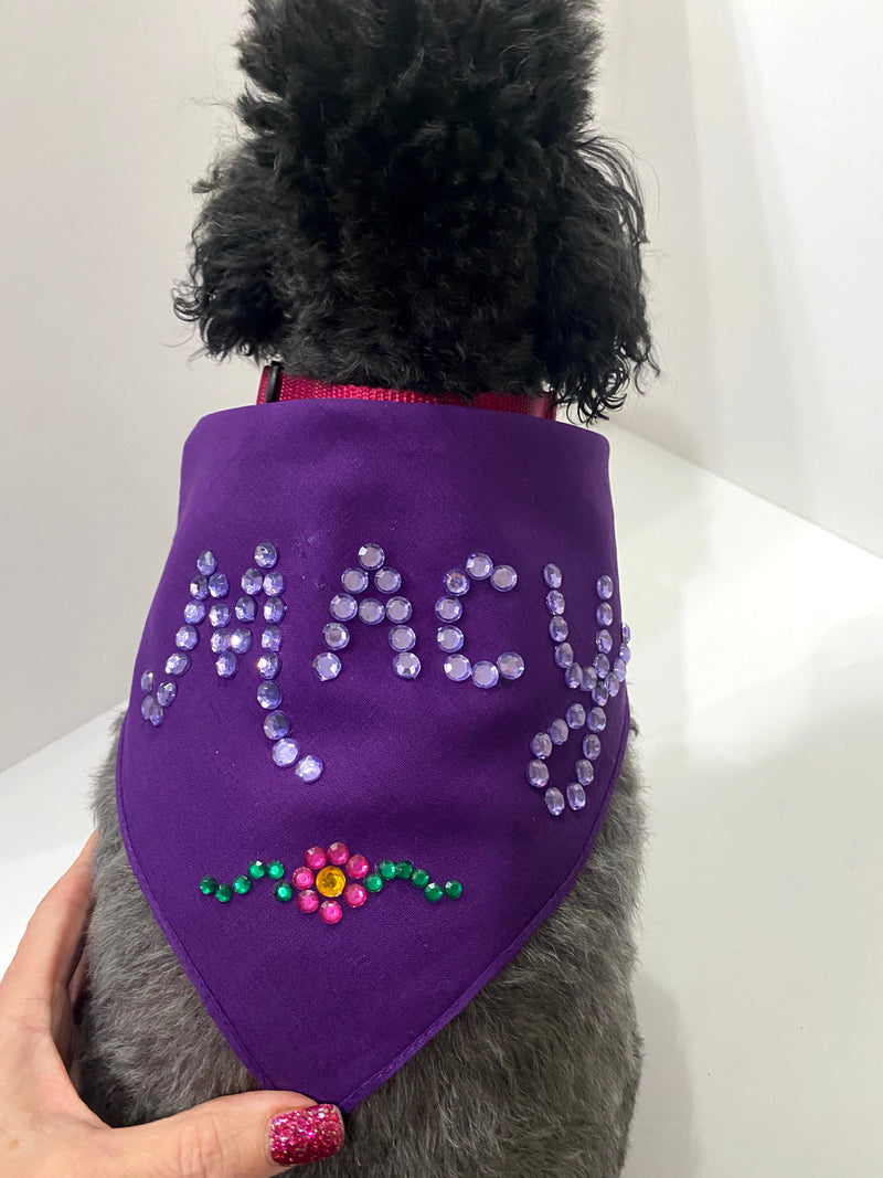 Customized Rhinestone Dog Scarves