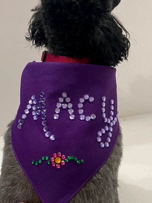 Customized Rhinestone Dog Scarves