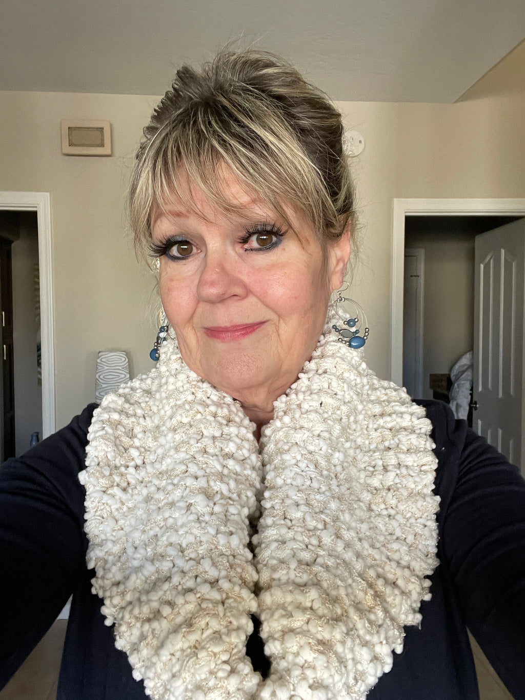 Mondial "Pizzo Lux" Italian Yarn Infinity Scarf