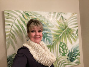 Mondial "Pizzo Lux" Italian Yarn Infinity Scarf
