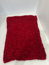 Ruby Red Hand Knitted Velvet Scarf