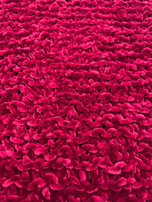 Ruby Red Hand Knitted Velvet Scarf
