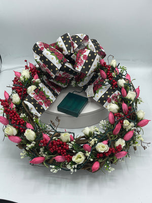 Light Up Floral Grapevine Wreath