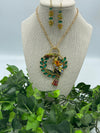 Toucan Sam Rhinestone Pendent & Matching Beaded Hypoallergenic Earrings (Clearance)