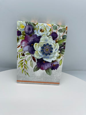 Purple & White Floral Pad