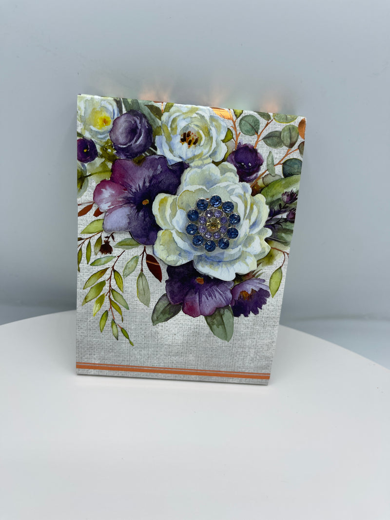 Purple & White Floral Pad