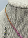 Multi-Colored Metallic Shell Necklace w/ Matching Sea Turtle Earrings (Clearance)