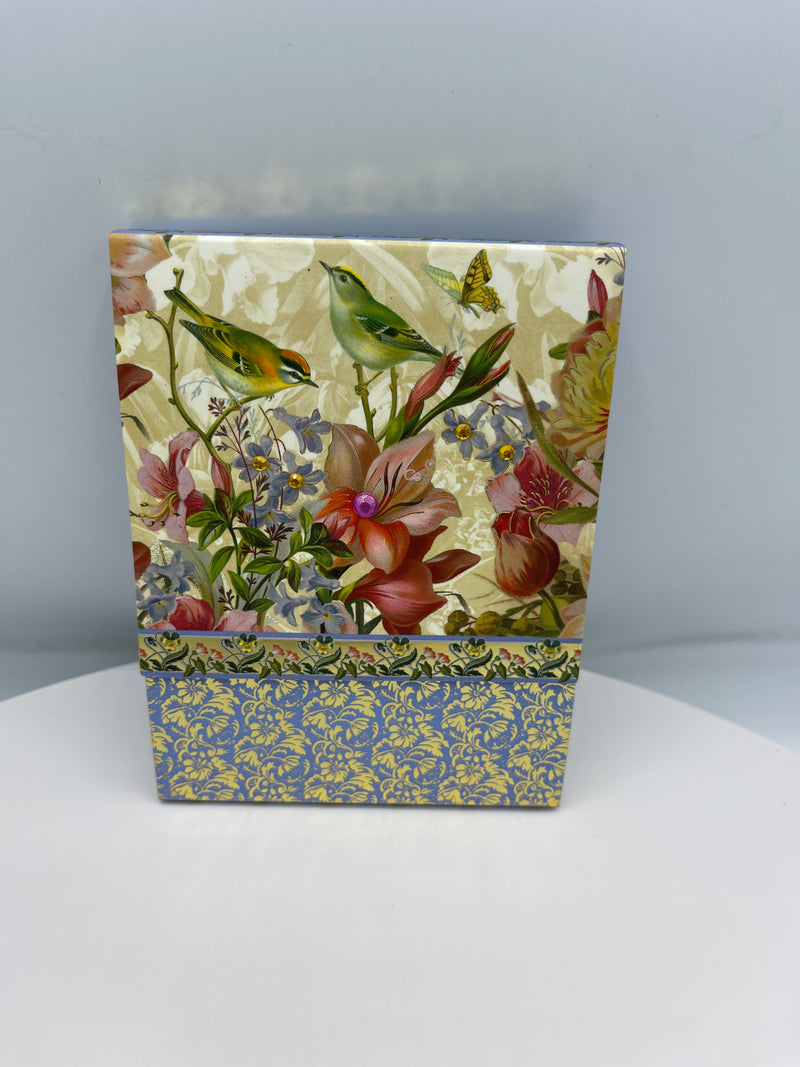 Blue & Yellow Floral Bird Pad
