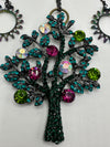 Gorgeous Rhinestone Tree of Life Pendent w/ Matching Earrings (Clearance)