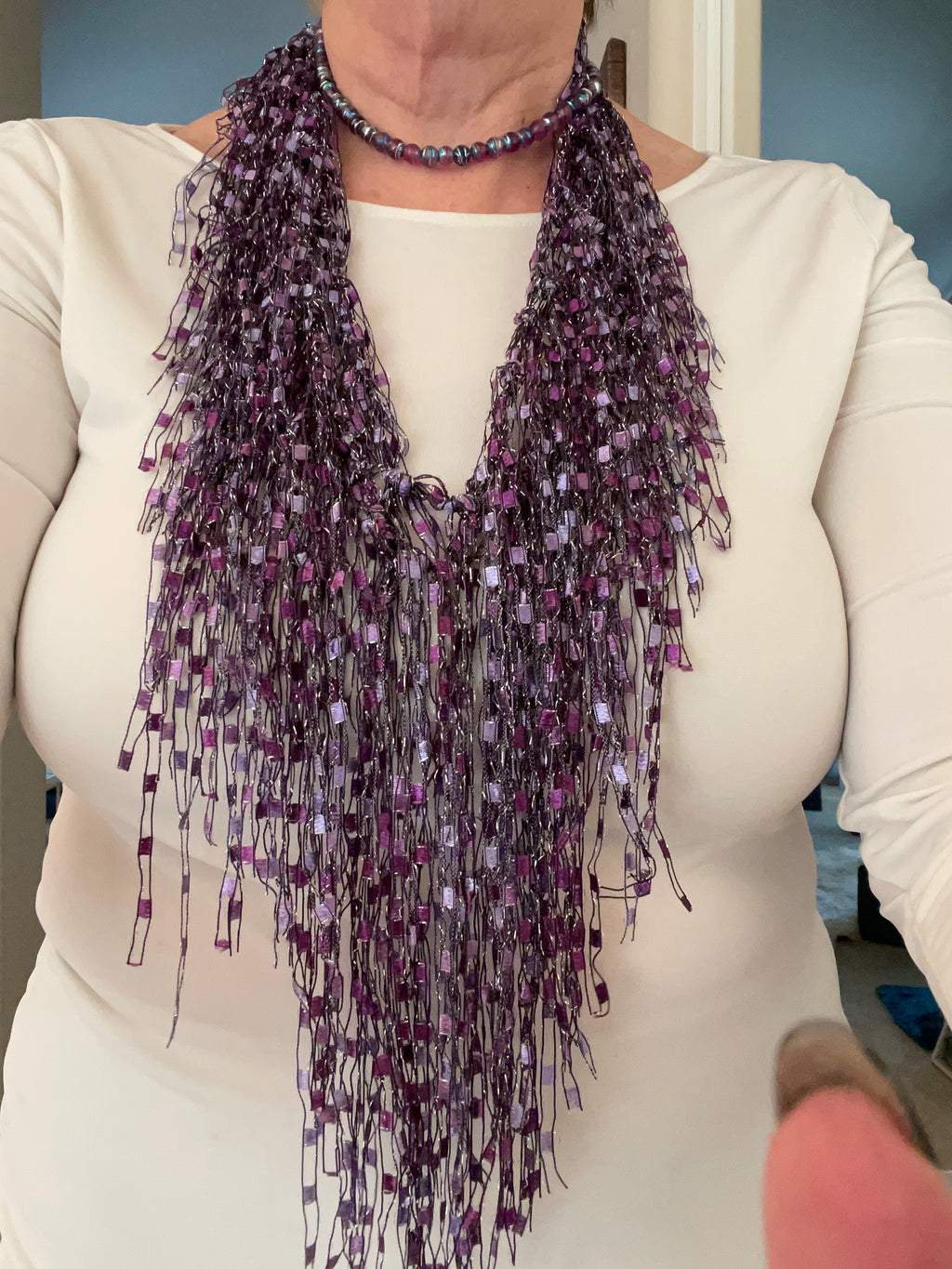 Purple Handmade Turkish Infinity Scarf