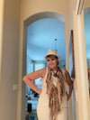 Brown, Gold, Beige & White Rag Time Infinity Scarf