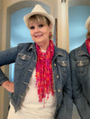 Red, Gold & Purple Italian Infinity Scarf