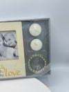 Yellow Family Frame & Tea-light Candle Set